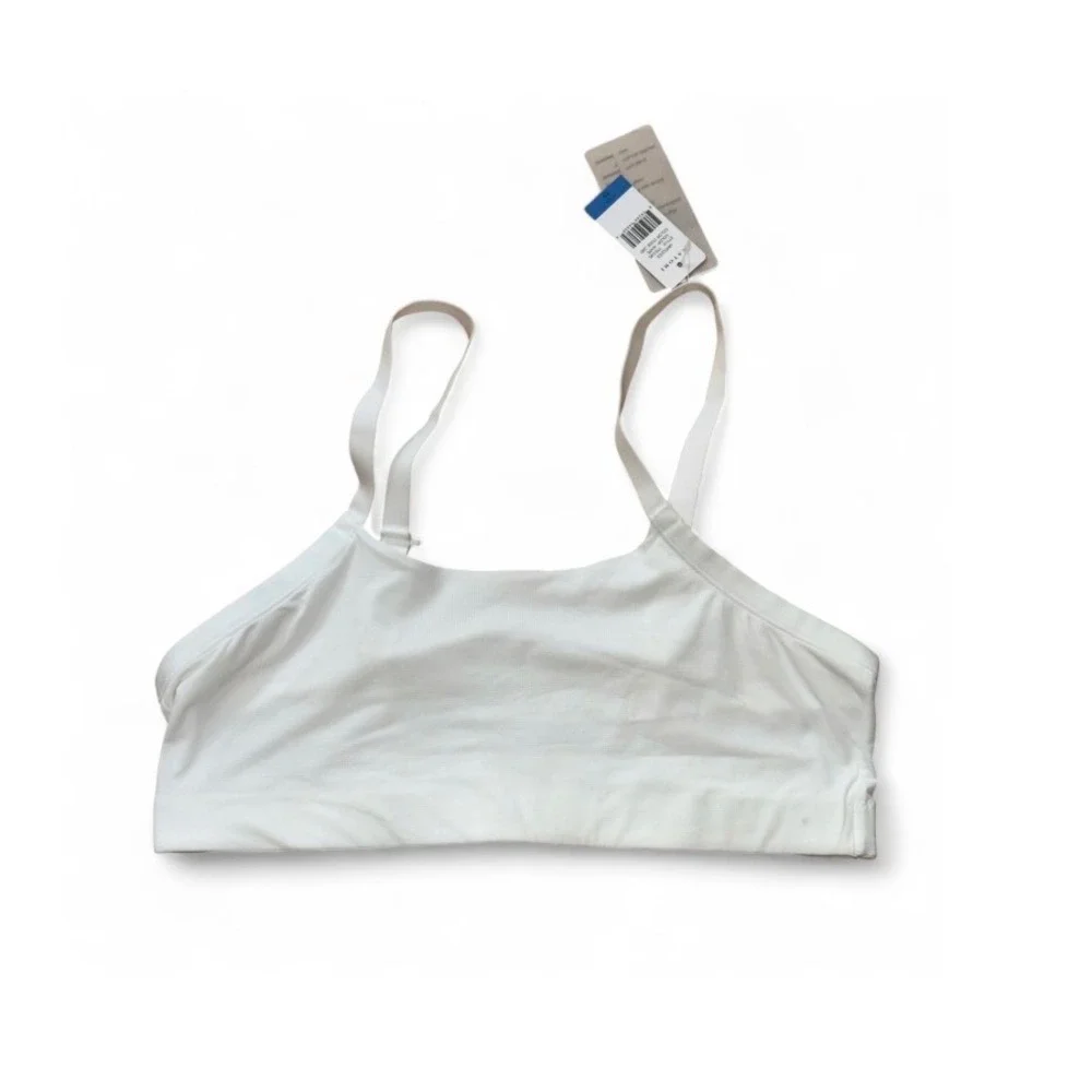Natori Limitless White Bralette Wireless Bra Comfort Soft Stretch XL‎